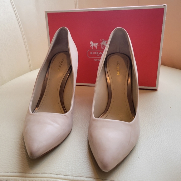 COACH Orchard Soft Buffed Leather Wedge Heels sz. 8 - Picture 4 of 6